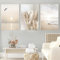 SWECOMZE 3er Poster Set Wohnzimmer - Bilder Deko Schlafzimmer - Sonnenuntergang Strand Stilvolle Wandbilder - ohne Bilderrahmen (21 x 30 cm)