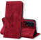 CXTcase Coque pour Oppo A74 5G/A54/A93 Housse Cuir Portefeuille Étui Téléphone à Motif Papillon Flip Case avec Fermoir Magnétique, Rouge