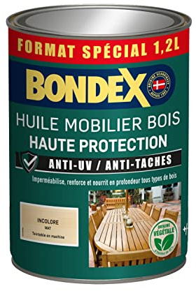 Bondex - Möbelöl aus Holz – hoher Schutz – wasserdicht und nährend, farblos, 1,2 l