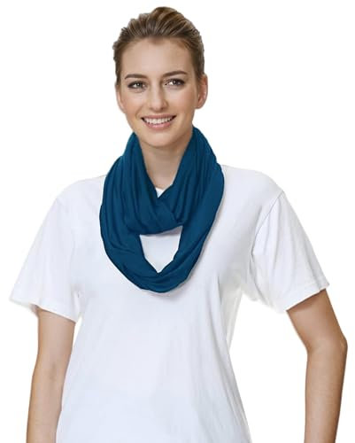 Lina & Lily Modal Premium Jersey Loop Schal für Damen Herren (Teal)