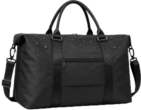 Bolsa de viaje de fin de semana, bolsa de viaje para hombre, pequeña bolsa deportiva para gimnasio, para mujeres, bolsas de hospital, bolsas de equipaje nocturnas, Bolsa de viaje negra, L, Bolsas de