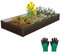 RELAX4LIFE Bancal alto 240 x 120 x 30 cm, bancal de metal para verduras con soporte reforzado, para verduras, frutas y hierbas