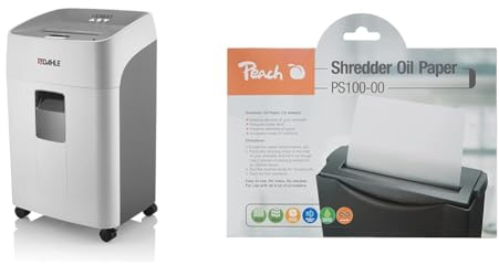 Dahle ShredMATIC 300 P4 Aktenvernichter Autofeed & Peach PS100-00 Aktenvernichter Service Kit | 12 Ölpapiere | Aktenvernichterpflege | für hohe Schneidleistung | einfache Handhabung