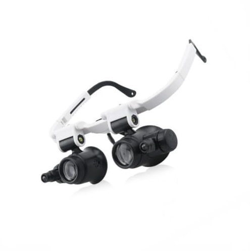 siduytin 8X 23X Magnifying Glasses with LED Light for Head Mount Magnifier Eyeglasses Lighted Watchmakers Magnification Loupe Craft