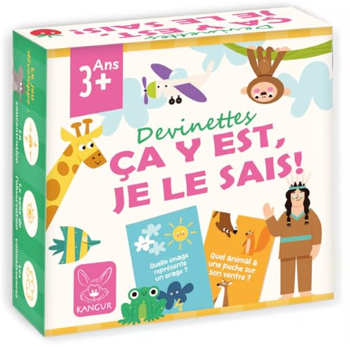 Ça y est, Je Le Sais ! – Devinettes Visuelles 3+ – Jeu Educatif Enfant – Cartes Questions Réponses – Observation Langage Logique – Jeu Famille | 36 Cartes – 72 Questions