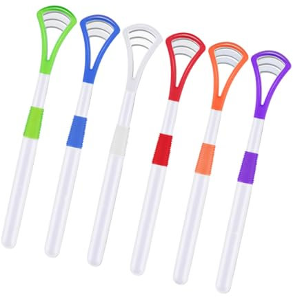 PACKOVE Raschietto Per Lingua in Arancione Spazzola Pulizia Lingua Con Punta Arco Per Freschezza Orale Strumento Orale Durevole e Facile Da Usare Riduce La Carie e Alitosi Quotidiana