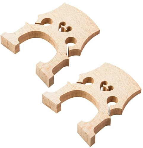 BESPORTBLE 2pcs Cello Bridge Maple Wood Professional Accessories Natural Tone Replacement Parts for Practicing and Learning Cellos