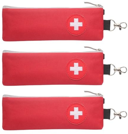 3 Unidades Bolsa de Transporte Médico, Bolsa de Emergencia Pequeña Aislada Con Cremallera Y Mosquetón, Refrigerador Diabético Medicamentoso Para Viaje, Bolsa Médica Para Viaje, Almacenamiento De