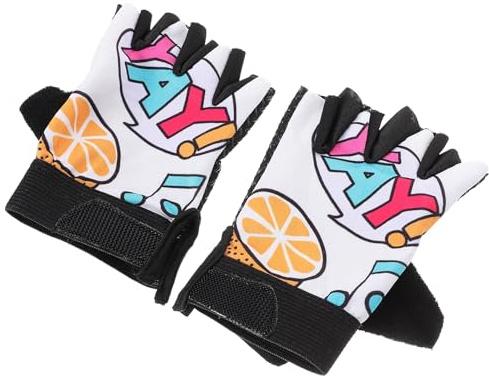 Healeved Guantes de Ciclismo Infantiles de Poliéster Agarre Mejorado y Almohadillas Antichoque para Deportes al Aire Libre como Skateboarding y Bicicleta de Montaña
