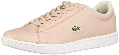 Lacoste Damen Hydez Leather Sneaker, Hellrosa/Weiß, 39 EU