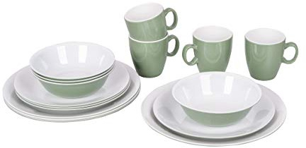Bo-Camp Unisex's Green Geschirr-Set, Einheitsgröße, Grün