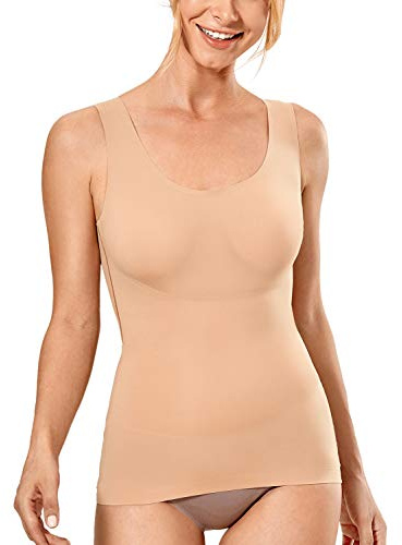 DELIMIRA Shapewear-linnen För Damer Tummy Control Seamless Shaping Camisole Naturlig L