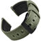 EACHE Canvas Nylon Uhrenarmband 22mm für Herren Canvas Leder Schnellverschluss Uhrenarmband Armeegrün