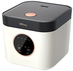 Rice Cooker, Mini Rice Cookers with Keep Warm, 3 Cups (Uncooked), Smart Fuzzy Logic, 24-H Delay Timer, Nonstick Inner Pot, for Soft White Rice, Brown Rice, Sushi, Porridge (Small)