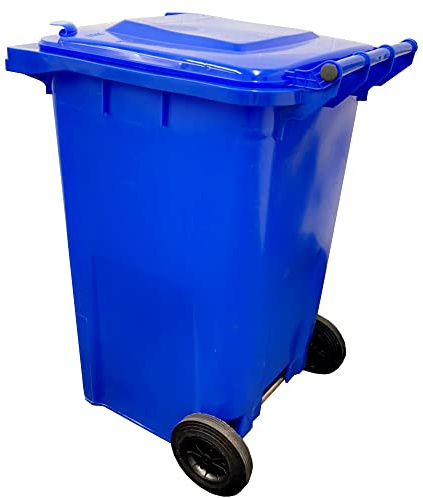 STORM TRADING GROUP BLUE Wheelie Bin - Outdoor Wheel Bin for Trash and Rubbish - Rubber Wheels - Standard Household Size 240L