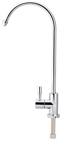 Tissting Grifo de Cocina de 1/4 Pulgadas, Grifo de Vertical de Agua Fría Simple, Solo Agua Fría Grifo de Cocina Material de Aleación de Zinc Grifo de Fregadero de Agua Fría de Arco Alto para Cocina