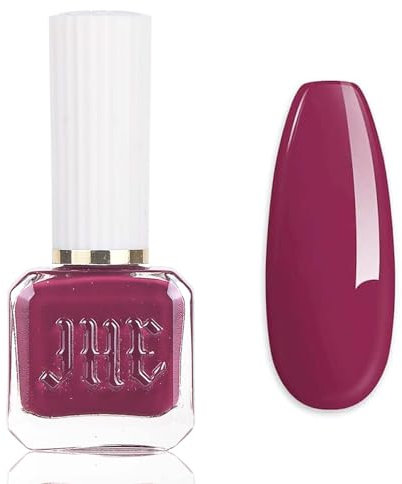 Purple Nail Polish - Plum Color Nail Varnish - Dark Purple Mixed Red Quick Dry Nail Varnish - Long Lasting Chip Resistant Air Dry No Need UV DIY Manicure Nail Art