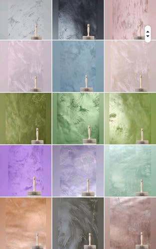 H+V Paul Kamm® Creativ Struktur Effekt Wandfarbe Metallic + Profi Flächenstreicher, Metallic-Optik, Beton Optik, Sturm Optik, Wandfarbe innen, Wand-Farbe, Glitzer Wandfarbe, Schimmer