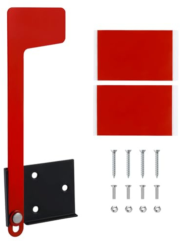 Foppla Kit de drapeau de boîte aux lettres de rechange en métal rouge avec adhésif double face professionnel pour boîte aux lettres - Accessoires pour boîtes aux lettres