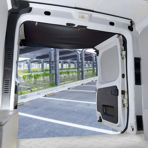 TUAKIMCE Rear Barn Door Awning Cover, Heavy Duty Thickened 600D Oxford Fabric Waterproof Sun Shade Protection, PVC Coating Drive Away Awning for T5 T5.1 T6