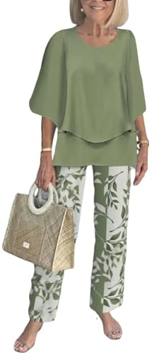 LOZ Lounge Sets for Women 2026 Summer Casual 3/4 Sleeve Shirts Wide Leg Pants Matching Tracksuit Sets Travel Outfits