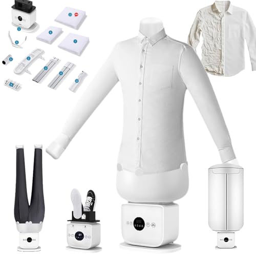 LXPINGMM Macchina stiratrice Gonfiabile per Camicie, Automatica, stiratrice a Vapore per Indumenti a Mani libere con manichini per Vestiti/Pantaloni/gonne, Include Asciugatura e Accessori C