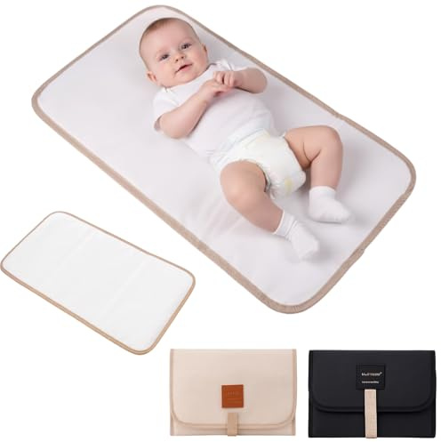 2-Pack Infant Travel Changing Mat, Portable and, Foldable Changing Mat, Wipeable Surface, Ideal for Home and Outdoor Use