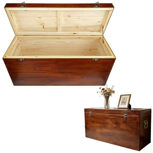 Zansens 31.5 Storage Bench, Large Wooden Storage Chest,Oversized Storage Trunks,Multifunctional Entryway Organizer, Storage Bench Storage Furniture for entryways, Living Rooms, and Bedside Areas