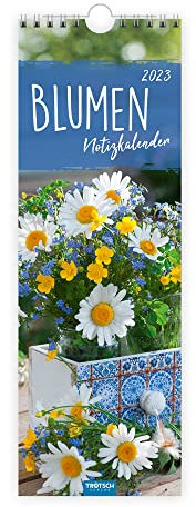 Trötsch Streifenkalender Blumen 2023 - Notizkalender: Wandkalender Notizkalender