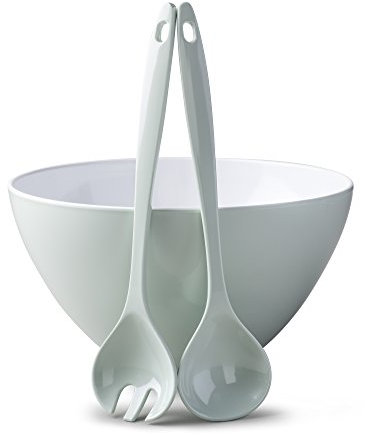 Zeal G217GSET Salad Bowl and Server Set, Sage Green