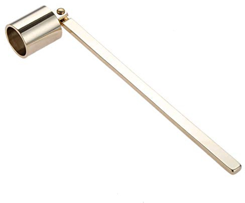 MUXSAM 1Pc 7.5x0.9in Candle Extinguisher Snuffer Candlesnuffers with Long Handle & Straight Tube for Tea Light Candles Wedding Altar Fireplace Church Wedding Candle Fire Extinguishing(Gold.)