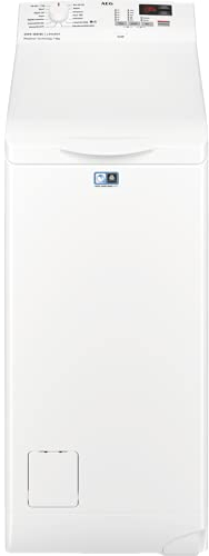 AEG L6TBK621 Lavadora de Carga Superior 6 Kg, 1200 rpm, Libre Instalación, 14 Programas, Programa Rápido 20 min, Inicio Diferido, Apertura Suave, Pantalla LCD, Blanca, Clase D