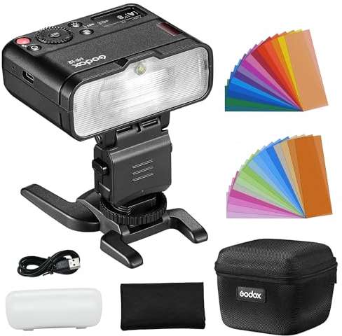 Godox MF12 TTL Macro Flash 12W 2.4G Sistema X Inalámbrico Batería de Litio Integrada Adecuado para Disparar Flores, Insectos, Retrato, Compatible con Nikon, Sony, Canon, Fuji, etc.