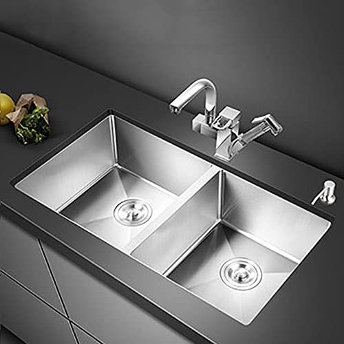 WIQUYBML Langlebiges Metall Home Kleines Waschbecken, All-in-One Small Commercial/Home Kleines Waschbecken, Einbauküche 2 Becken Home Kleines Waschbecken, All-in-One Small Commercial/Home Kleines was