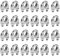 24 Pcs Wire Rope Clamp, Rope Clamp, Wire Rope, Rope Clips, 3mm Wire Rope, Stainless Steel Cable Clamps Heavy Duty, U Shape Bolt Wire Rope Grips, for Tensioning Wire Ropes, Industry Transportation