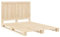 vidaXL Massivholzbett, Holzbett Bett mit Kopfteil, Bettrahmen mit Lattenrost, Palettenbett Doppelbett Schlafzimmerbett, 140x200cm Kiefer
