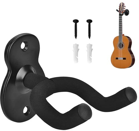 Soporte Guitarra Pared,Colgador Guitarra Pared,Soporte Pared Guitarra,Soporte De Pared Para Guitarra, Adecuado Para Guitarra, Bajo, Violín, Ukelele Y Otros Instrumentos Musicales