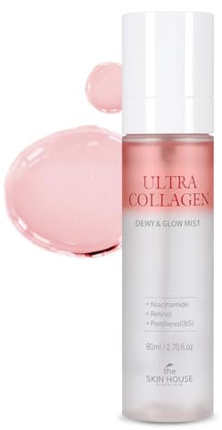 The Skin House Ultra Collagen Dewy & Glow Ampoule Mist I Glowy Collgen Ampoule & Mist I Double Couche I Mist Spray Type I Brume Visage Soin de la peau coréenne [80 ml]