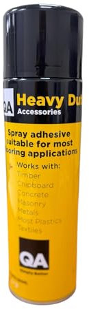 IMPERIAL STUDIOS QA Heavy Duty Spray Adhesive 500ml for Flooring Carpets Underlay Wood Concrete Metal Plastic & More Strong Bond Fast Dry Multi-Purpose (1)