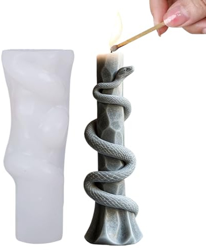 Stampi in silicone per candele, stampi per sapone a di serpente, stampo per colata in resina, multiuso, stencil ornamentale per fai da te, torte mousse