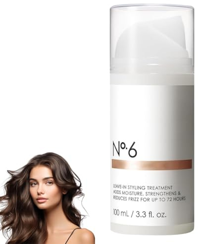 MDFULXG No.6 Haarpflege, hitzeschutz für haare ，Leave-in-Styling-Haarcreme-Behandlung, leave in conditioner，Glättet, Pflegt Und Stärkt，Frizz-Kontrolle Für Bis Zu 72 Stunden, Für Alle Haartypen, 100ml