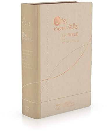 Bible d'étude Vie nouvelle, Segond 21 : couverture souple, Vivella beige, tranches dorées