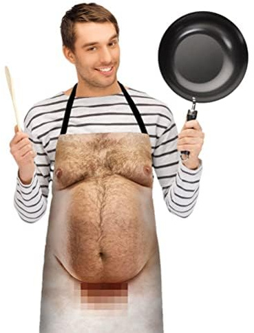 Tumnea Roligt matlagningsförkläde för män, polyester, justerbar, 'Hb 0213', förkläde för män, kök, grill, skämtgåva