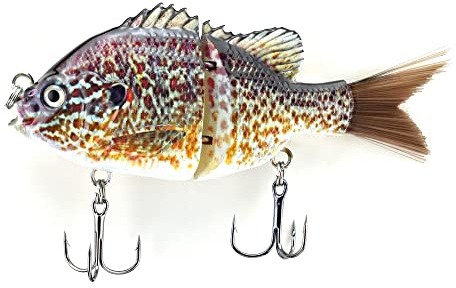 ODS Wobbler Gleiter Angelköder Bionisch Kunstköder Sinkende Kunstköder mit Fiberschwanz zum Angeln auf Hecht Sonnenfisch Barsch Zander