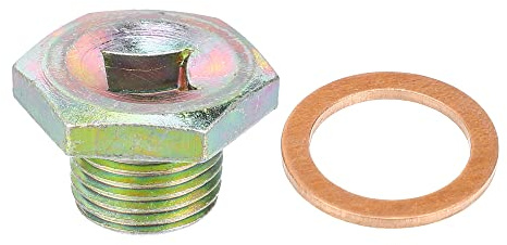 X AUTOHAUX Engine Oil Drain Plug M16x1.5 for Peugeot 1 Pcs | Steel Engine Oil Drain Plug Screw, Bronze Tone