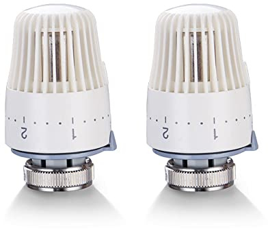 2PCS Thermostatic Radiator Valve Replacement Head Only for Heat Dissipation of Water Heating and Geothermal Control Valve