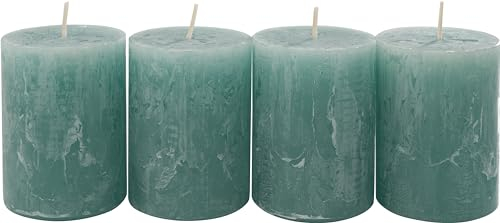 Stumpenkerze Rustik, Ø 6 x 8 cm Eukalyptus