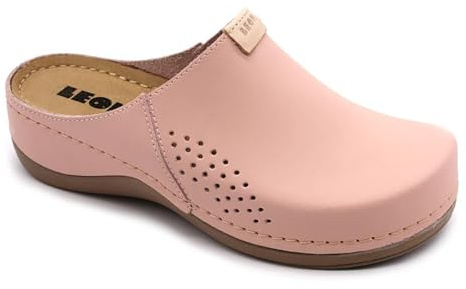 LEON 930 Sabots Mules Chaussons Chaussures, Femme, Rose, EU 36