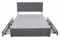Panana Grey Divan Double Bed Linen Fabric Divan Bed Frame With/without Headboard Storage Drawers (with Crystals Headboard, 4 Drawers, 4FT6 Double)