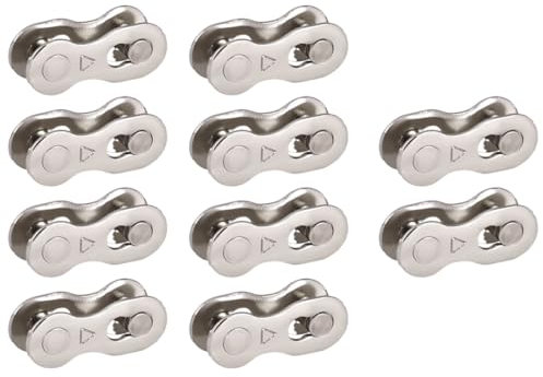 GXGM 10 Pares Falsal Mock Bike Chain Cadena de liberación rápida para Bicicletas de Alta Resistencia eslabón de la Cadena Principal Mock con Conector Magic Joint para la Velocidad